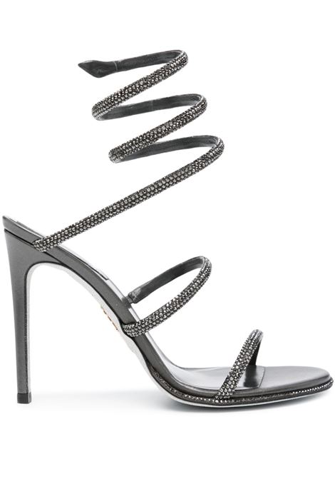 Grey Cleo 110mm rhinestone-embellished sandals - RENE CAOVILLA women